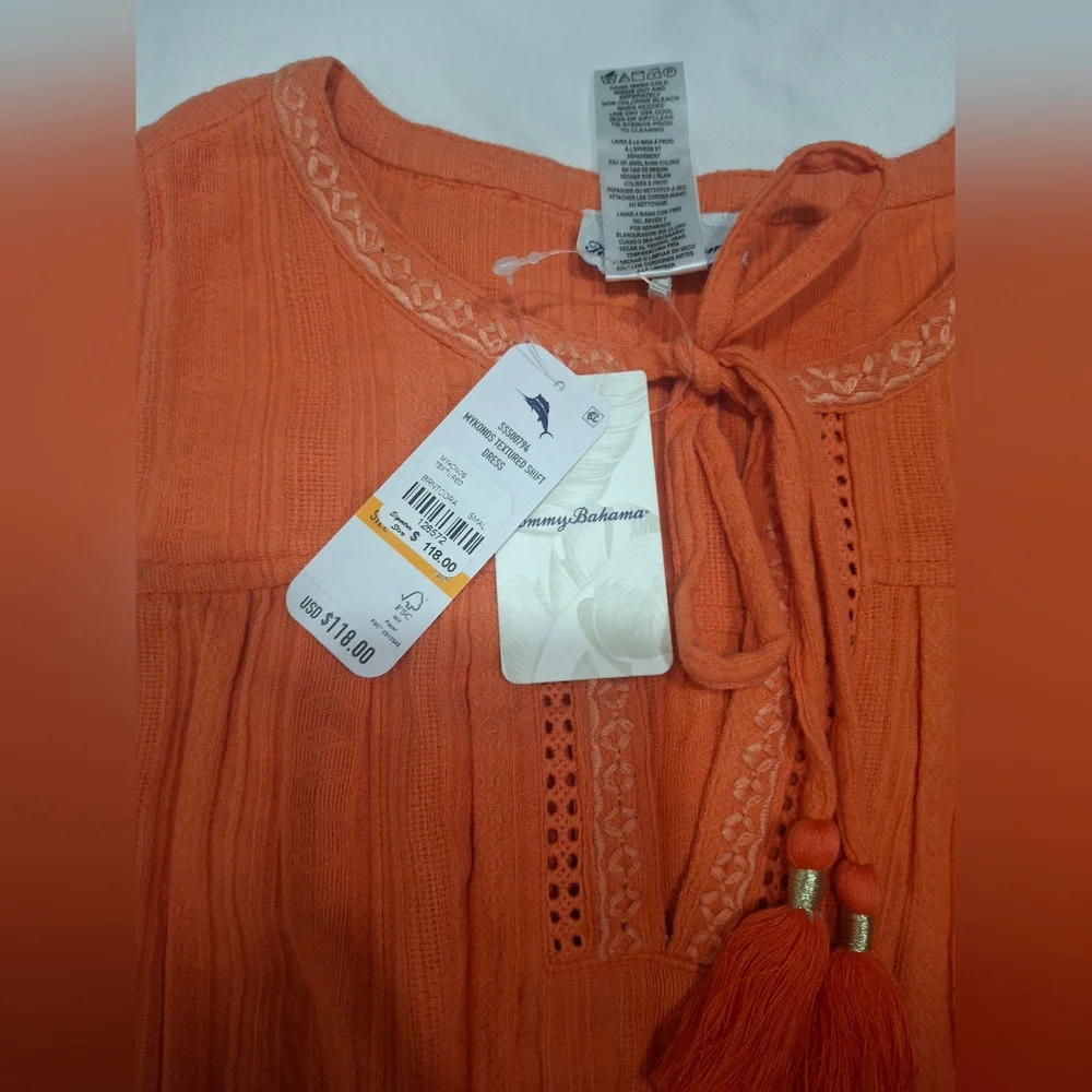 Tommy Bahama Coral Textured Dress - Picture 4 of 7